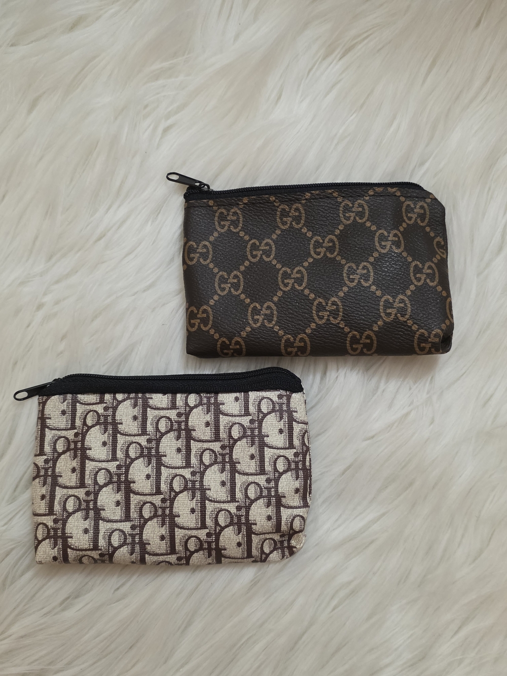 Brown GG Monogram Zip Purse - 2 Pieces